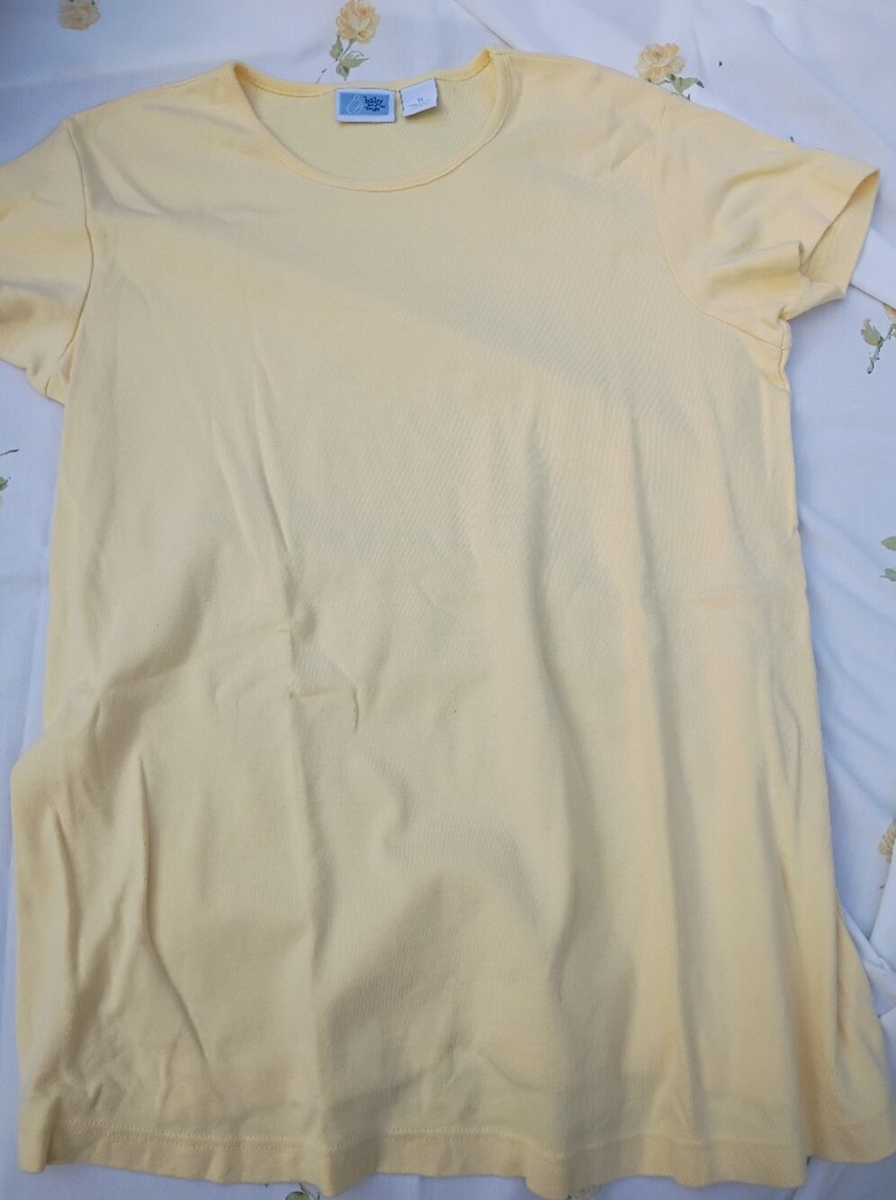 Maternity Pale Yellow Short Sleeve Crew Neck Tee